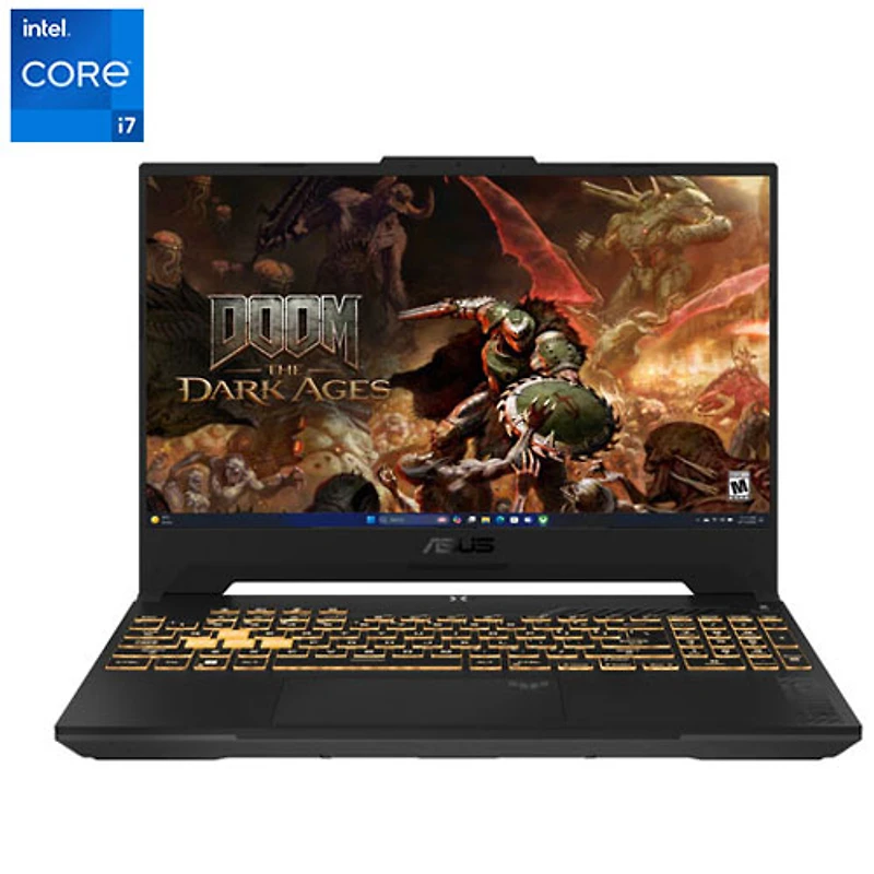 Portable de jeu 15,6 po TUF Gaming F15 d'ASUS - Gris (Ci7-12700H Intel/RAM 16 Go/SSD 512 Go/GeForce RTX 3050) - Anglais