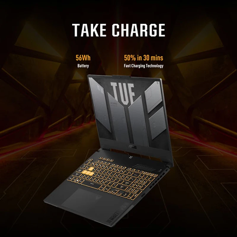 Portable de jeu 15,6 po TUF Gaming F15 d'ASUS - Gris (Ci7-12700H Intel/RAM 16 Go/SSD 512 Go/GeForce RTX 3050) - Anglais