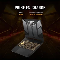 Portable de jeu 15,6 po TUF Gaming F15 d'ASUS - Gris (Ci7-12700H Intel/RAM 16 Go/SSD 512 Go/GeForce RTX 3050) - Anglais
