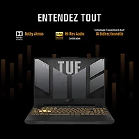 Portable de jeu 15,6 po TUF Gaming F15 d'ASUS - Gris (Ci7-12700H Intel/RAM 16 Go/SSD 512 Go/GeForce RTX 3050) - Anglais
