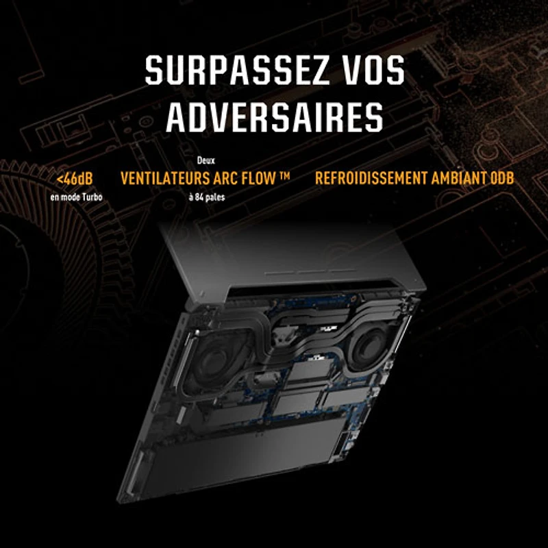 Portable de jeu 15,6 po TUF Gaming F15 d'ASUS - Gris (Ci7-12700H Intel/RAM 16 Go/SSD 512 Go/GeForce RTX 3050) - Anglais