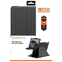 Étui folio robuste Metropolis SE d'UAG pour iPad Air de 11 po (2024) - Noir