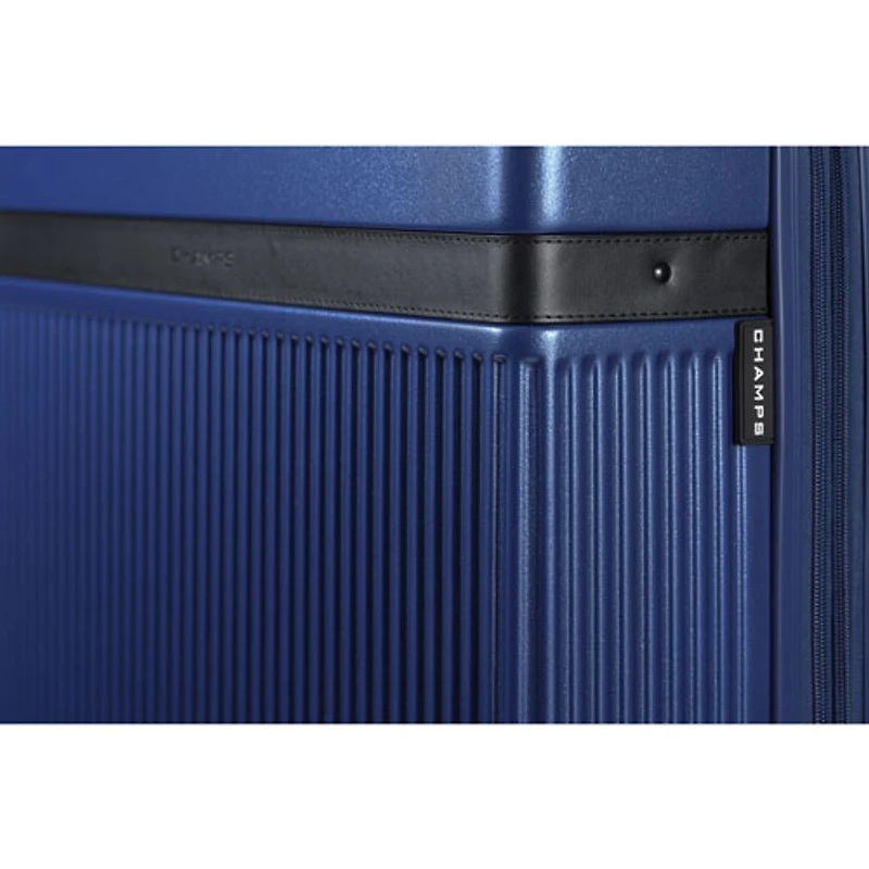 CHAMPS Onyx Collection 3-Piece Hard Side 8-Wheeled Expandable Luggage Set - Navy