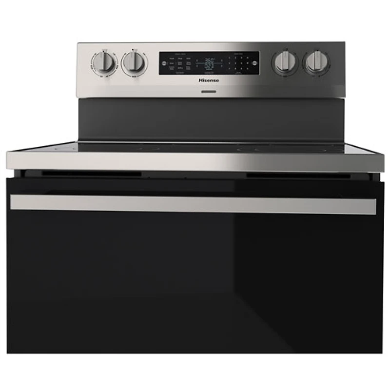 Cuisinière électrique autonome avec convection véritable et friture à l'air 5,8 pi³ 30 po de Hisense (HBE3502CAS) - Inox