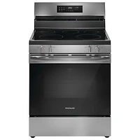Boîte ouverte - Cuisinière électrique à 5 éléments avec ventilateur à convection et friture à air chaud de 5,3 pi³ et 30 po de Frigidaire - Acier inoxydable