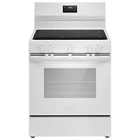 Boîte ouverte - Cuisinière électrique autonome à 5 éléments 5,3 pi³ 30 po de Frigidaire - Blanc - Endommagé
