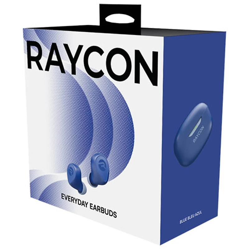 Écouteurs boutons 100 % sans fil à suppression active du bruit Everyday de Raycon - Bleu royal