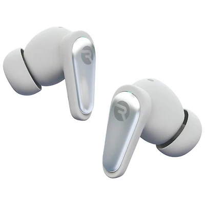 Écouteurs boutons 100 % sans fil à suppression active du bruit Everyday Pro de Raycon - Blanc