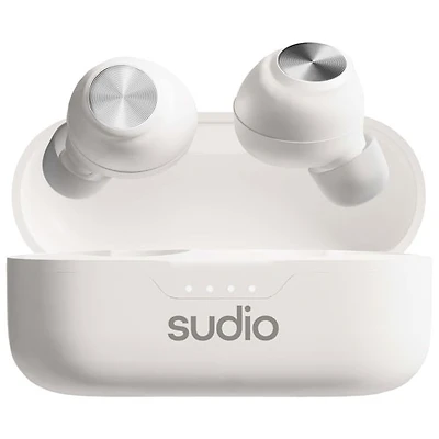 Écouteurs boutons 100 % sans fil T3 de Sudio - Blanc