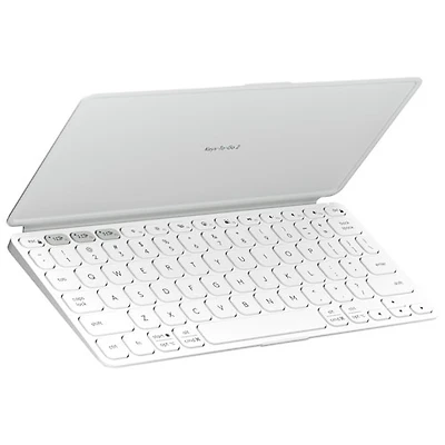 Clavier universel Keys-To-Go 2 de Logitech avec couvercle - Gris pâle - Anglais