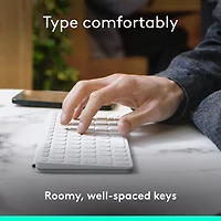 Clavier universel Keys-To-Go 2 de Logitech avec couvercle - Gris pâle - Anglais