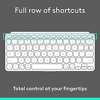 Clavier universel Keys-To-Go 2 de Logitech avec couvercle - Gris pâle - Anglais