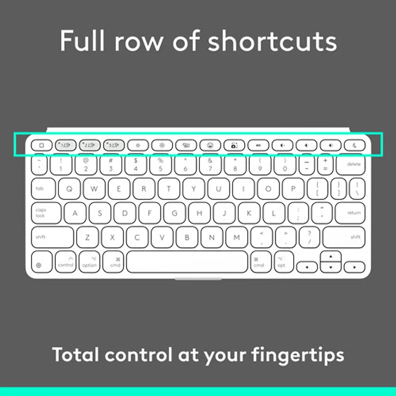 Logitech Keys-To-Go 2 Keyboard for iPad/iPhone/Mac - Pale Grey - English