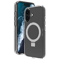 Dbramante1928 Iceland Ultra D3O Kickstand Fitted Hard Shell Case with MagSafe for iPhone 16 - Clear