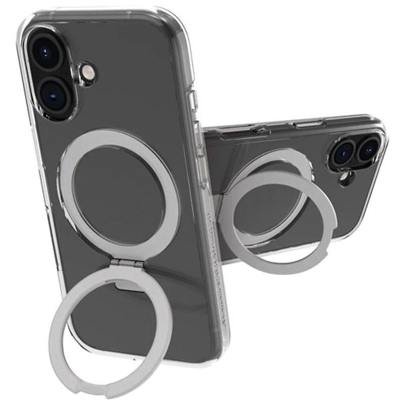 Dbramante1928 Iceland Ultra D3O Kickstand Fitted Hard Shell Case with MagSafe for iPhone 16 - Clear