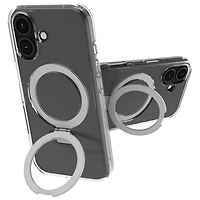 Dbramante1928 Iceland Ultra D3O Kickstand Fitted Hard Shell Case with MagSafe for iPhone 16 - Clear