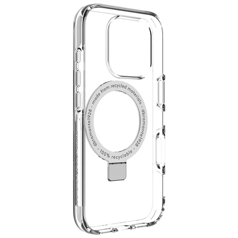 Dbramante1928 Iceland Ultra D3O Kickstand Fitted Hard Shell Case with MagSafe for iPhone 16 Pro Max - Clear