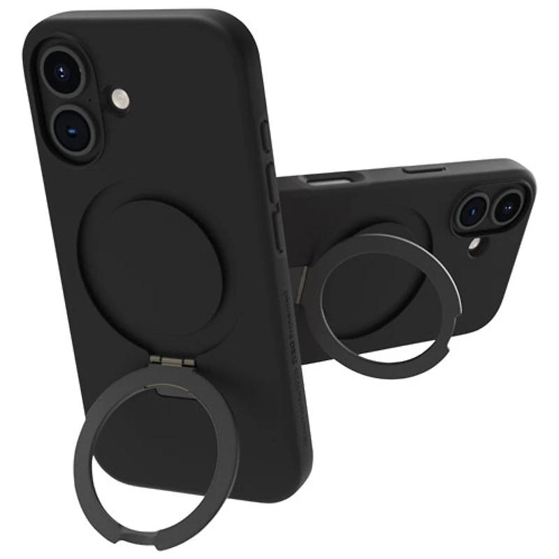 Étui rigide ajusté Iceland Ultra D3O Kickstand de Dbramante1928 avec MagSafe pour iPhone 16 - Noir