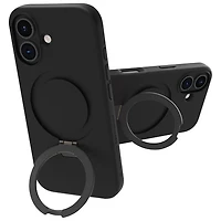 Étui rigide ajusté Iceland Ultra D3O Kickstand de Dbramante1928 avec MagSafe pour iPhone 16 Plus - Noir