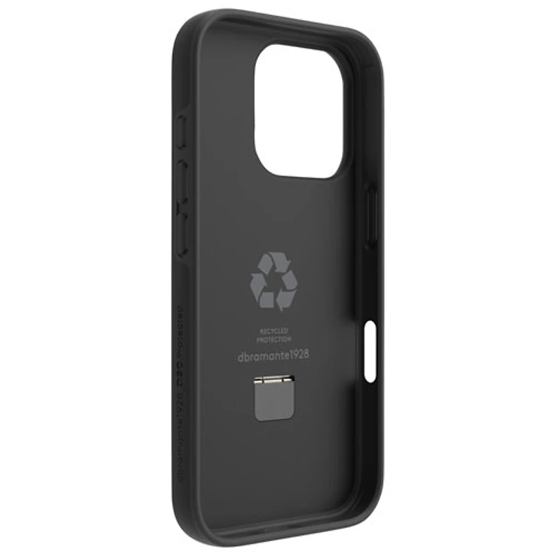Étui rigide ajusté Iceland Ultra D3O Kickstand de Dbramante1928 avec MagSafe pour iPhone 16 Pro - Noir