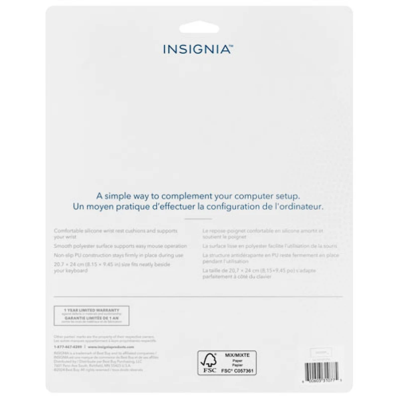 Tapis de souris à repose-poignet d'Insignia (NS-MFMP2PK-C) - Rose- Exclusivité de Best Buy