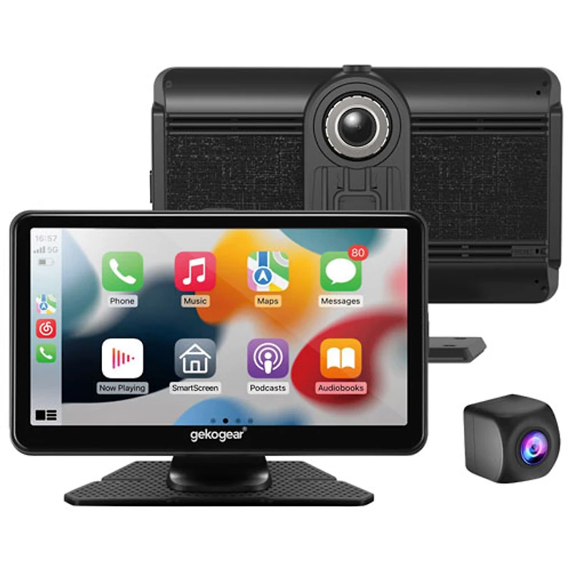GekoGear Orbit C110 Dash Camera with 7" Touchscreen Display & 32GB MicroSD Card