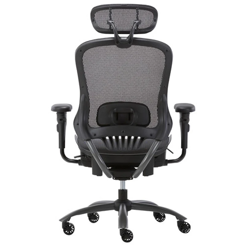 TygerClaw High Back Mesh Chair with Adjustable Arms - Black