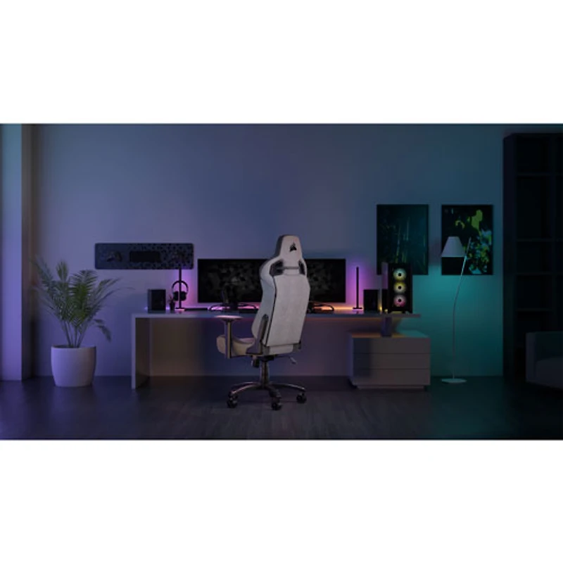 Fauteuil de jeu ergonomique en tissu T3 Rush de Corsair (2023) - Anthracite/Gris