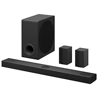 Barre de son 5.1.3 canaux de 580 W S80TR de LG avec haut-parleur d'extrêmes graves sans fil et haut-parleurs arrière - Partenaire de détail exclusif