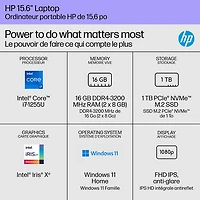 HP 15.6" Laptop - Natural Silver (Intel Core i7 1255U/16GB RAM/1TB SSD/Windows 11)