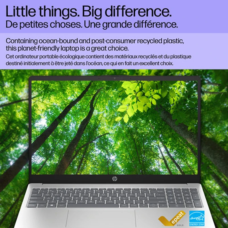 HP 15.6" Laptop - Natural Silver (Intel Core i7 1255U/16GB RAM/1TB SSD/Windows 11)