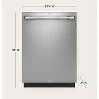 Café Customizable Professional 24" 39dB Built-In Dishwasher (CDT888P2VS1) - Stainless Steel