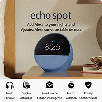 Amazon Echo Spot Smart Alarm Clock with Alexa - Blue