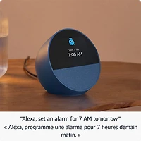 Amazon Echo Spot Smart Alarm Clock with Alexa - Glacier