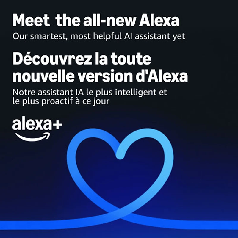 Réveille-matin intelligent Echo Spot d'Amazon avec Alexa - Blanc glacier - Conçu pour Alexa+