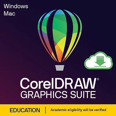 CorelDRAW Graphics Suite Education Edition (PC/Mac) - 1 Device - Digital Download