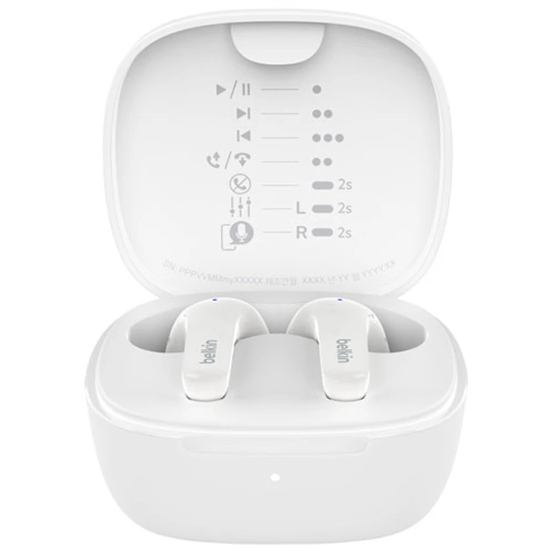 Belkin SoundForm Motion In-Ear Sound Isolating True Wireless Earbuds - White
