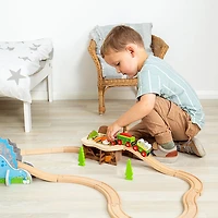 Ensemble de rails avec cratère de lave de Bigjigs
