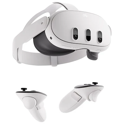 Remis à neuf (très bon état) - Casque de réalité virtuelle Meta Quest 3 de 512 Go avec manettes Touch Plus - Blanc