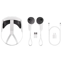 Remis à neuf (très bon état) - Casque de réalité virtuelle Meta Quest 3 de 512 Go avec manettes Touch Plus - Blanc
