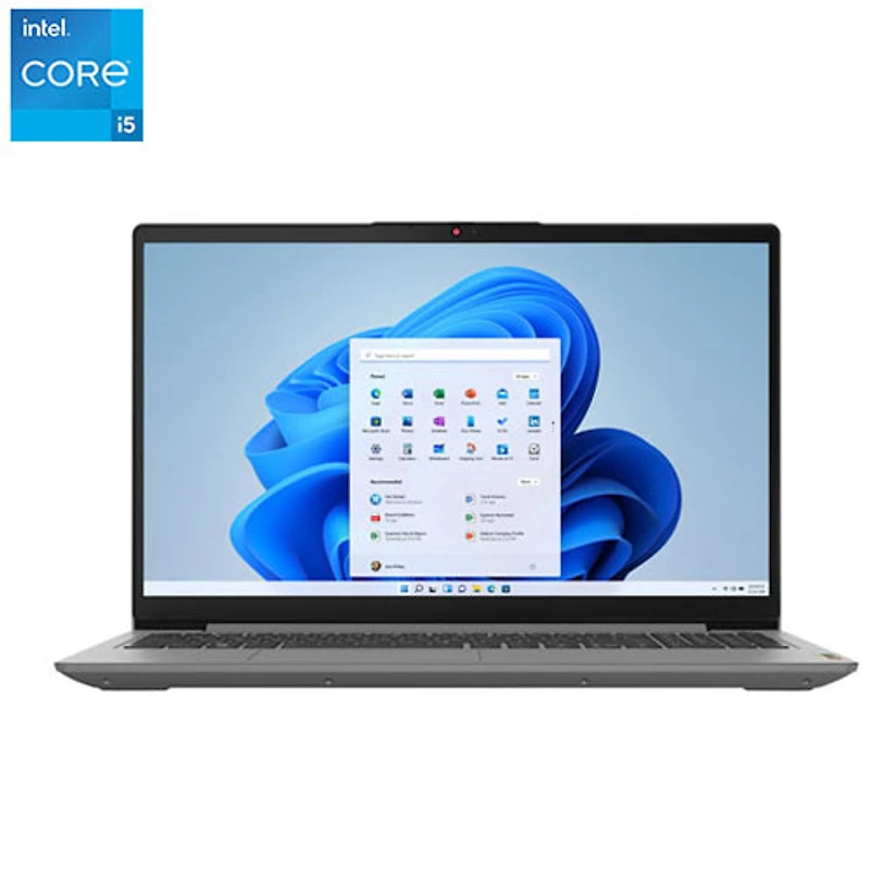 Portable IdeaPad 3i de 15,6 po de Lenovo - Gris arctique (Core i5-1235U d'Intel/RAM 8 Go/SSD 512 Go/Windows 11)