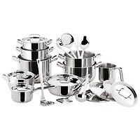 Lagostina 24-Piece Stainless Steel Cookware Set - Silver