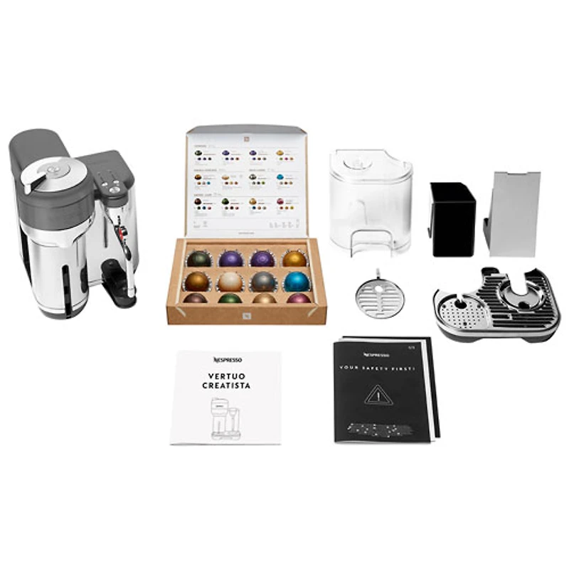 Machine à espresso à capsules Nespresso Vertuo Creatista de Breville - Acier inoxydable noir