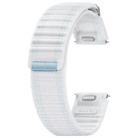 Bracelet en tissu ajustable de Samsung pour montre Galaxy Watch - Moyen/Grand - Blanc bleu
