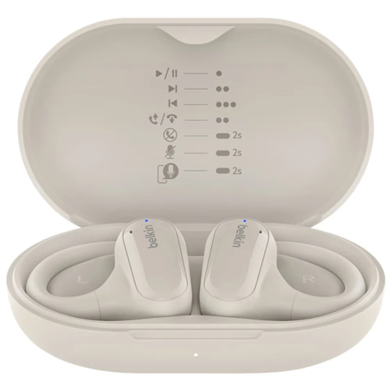 Écouteurs boutons 100 % sans fil ouverts SoundForm ClearFit de Belkin - Sable