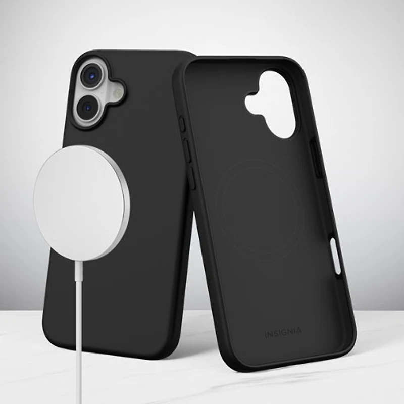 Insignia Fitted Soft Shell Case for iPhone 16 Plus - Black - Only at Best Buy