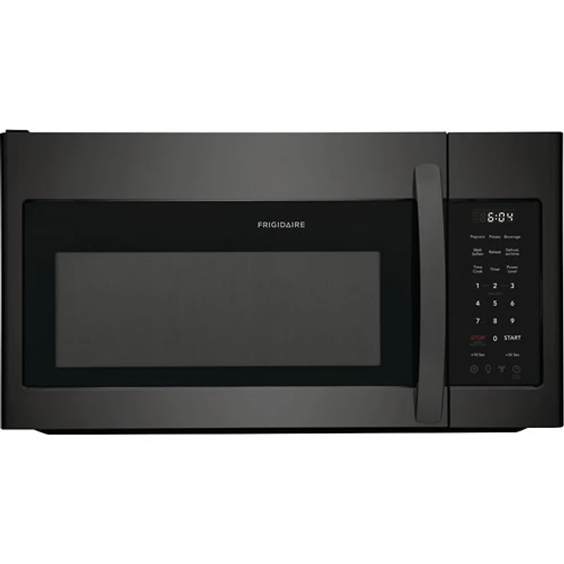 Boîte ouverte - Four à micro-ondes à hotte intégrée de Frigidaire - 1,8 pi³ - Acier inoxydable noir - Parfait état