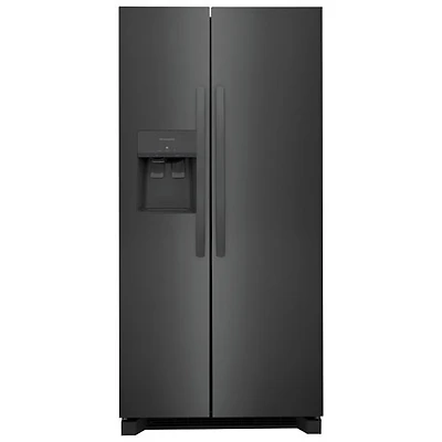 Open Box - Frigidaire 33" 22.3 Cu. Ft. Side-By-Side Refrigerator (FRSS2323AD) - Black SS - Scratch & Dent