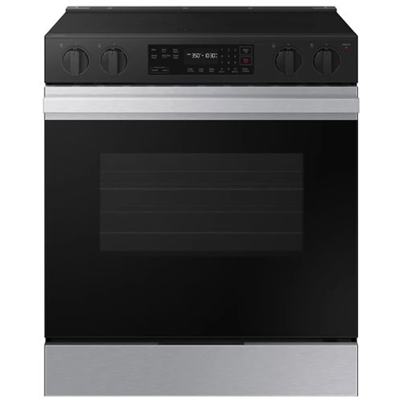 Boîte ouverte - Cuisinière électrique encastrable à 5 éléments 6,3 pi³ 30 po BESPOKE de Samsung - Acier inoxydable - Endommagé