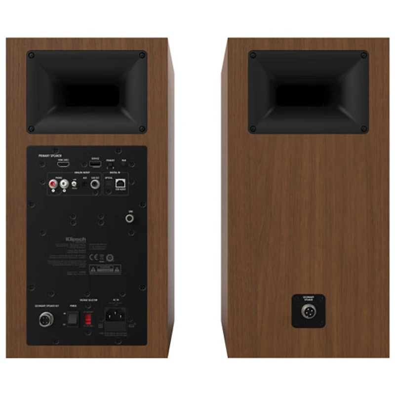 Klipsch The Seven 200-Watt Bookshelf Speaker - Pair - Walnut